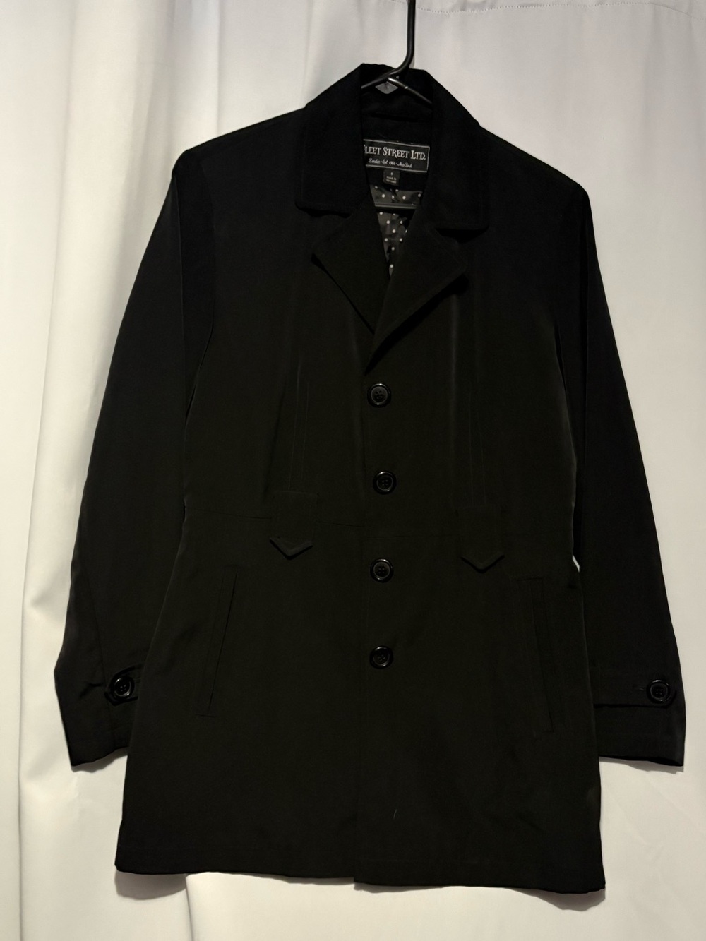 Classic Black Trench Coat - Women's Tailored Overcoat